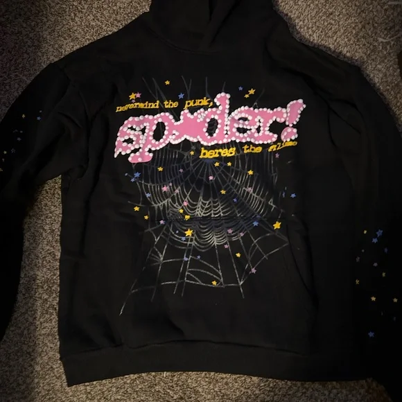Brand New Black V2 Sp5der Hoodie *NO FAKE HOODIES* - Picture 2 of 4